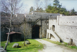 Blick auf das Große Tor vom Biergarten (Innere Burg)